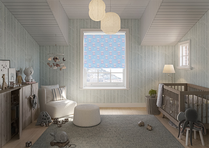 Little Bear, Blue Cotton - Twist&Fit Roller Blind - Image 8